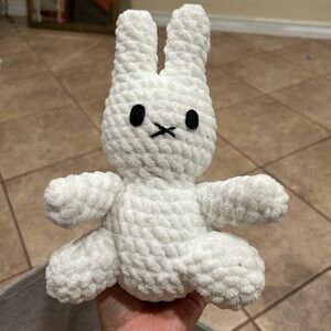 White Plush Bunny Toy for Small Pets